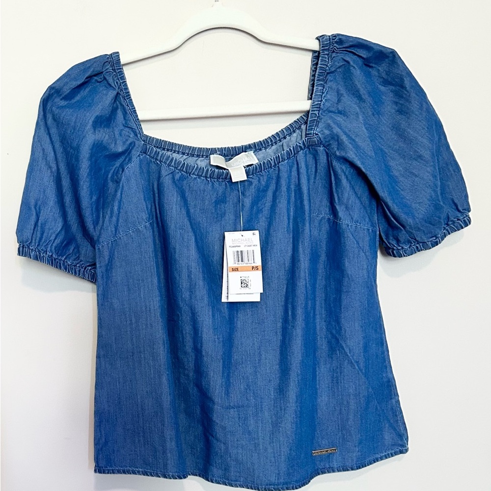 Michael Kors Blue Denim Women's Top